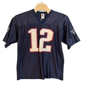 NFL New England Patriots Tom Brady 12 Jersey Navy Blue XL 7042A 05